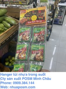 Sản xuất hanger túi nhựa posm