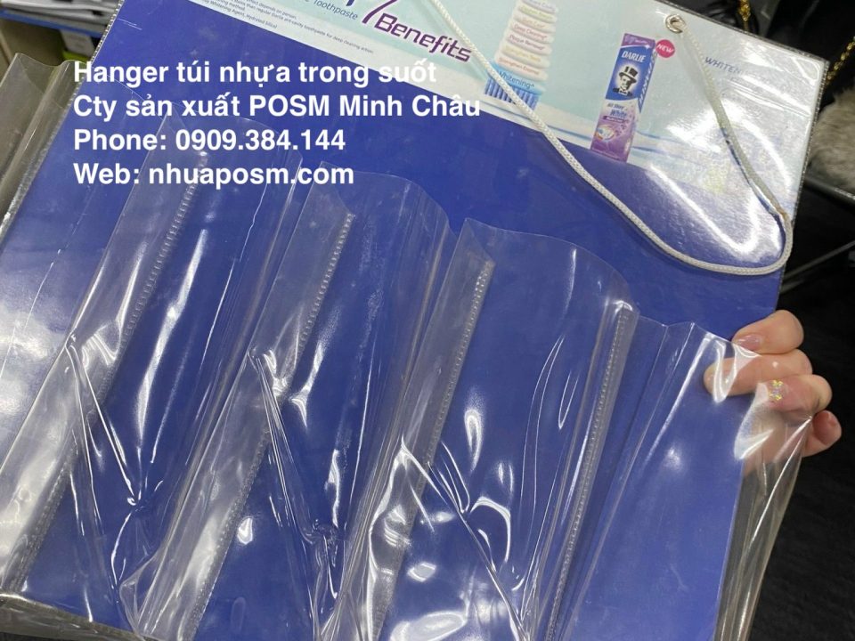 Xưởng hanger túi nhựa quảng cáo