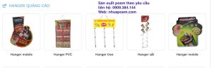 Xưởng Posm sản xuất hanger quảng cáo