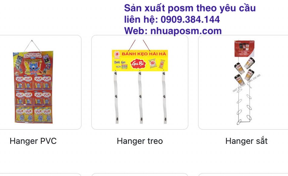 Xưởng Posm sản xuất hanger quảng cáo