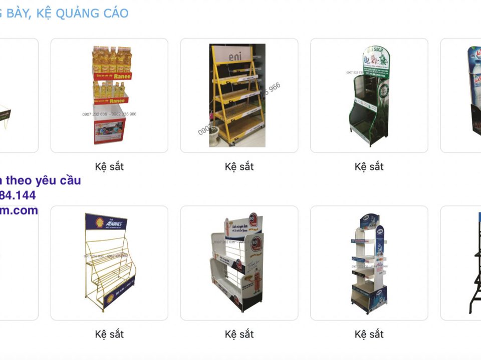 Xưởng sản xuất kệ quảng cáo posm