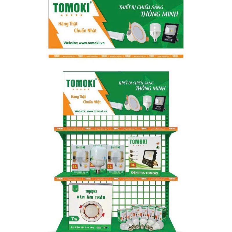 Kệ Posm trưng bày đèn led