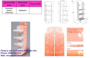 Sản xuất kệ giấy posm theo yêu cầu